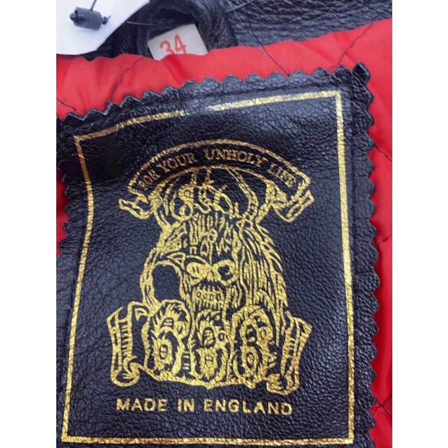 666 Leather Wear◇ダブルライダースジャケット/--/牛革/BLK