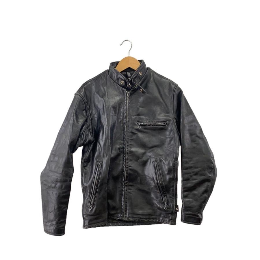 Schott 641 ブラック レザー ジャケット 34 Schott◇レザージャケット・ブルゾン/34/レザー/BLK/641// : セカンド