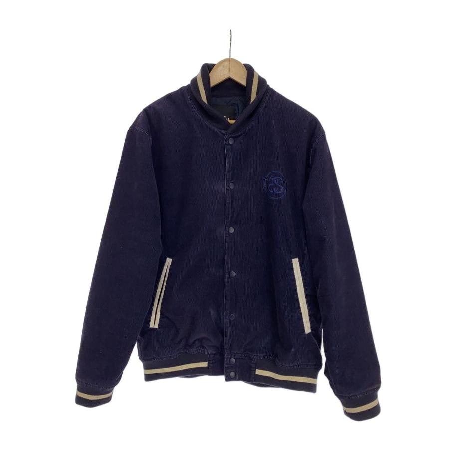 00s old stussy コーデュロイスタジャン SSリンク 刺繍ロゴ L STUSSY◇00S/コーデュロイ/ロゴ刺繍/00S/スタジャン/L : セカンド