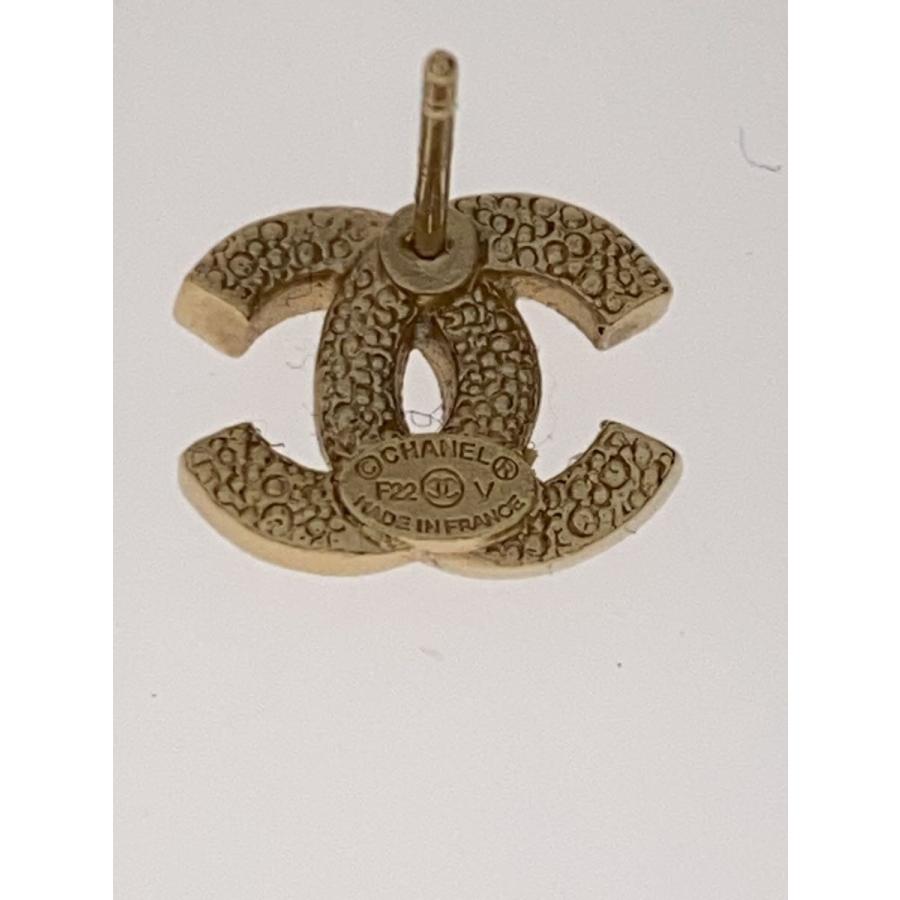 CHANEL◇片耳のみ/ラインストーン欠損/22AW/ピアス/ラインストーン/GLD