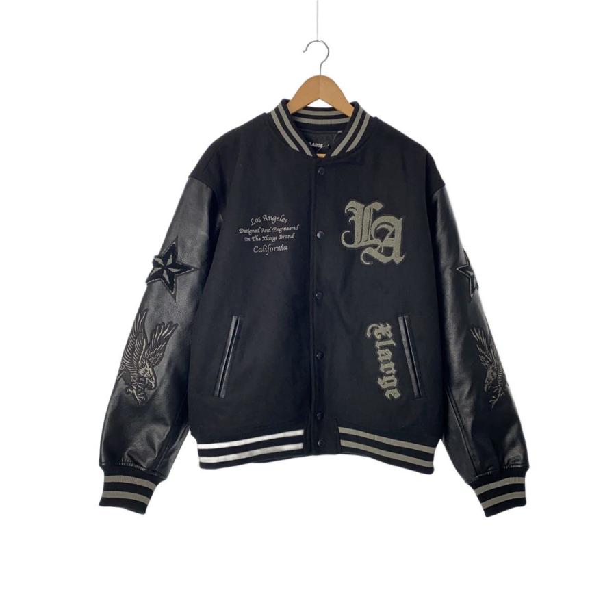 X-LARGE◇25AW/VARSITY JACKET/スタジャン/L/ウール/BLK