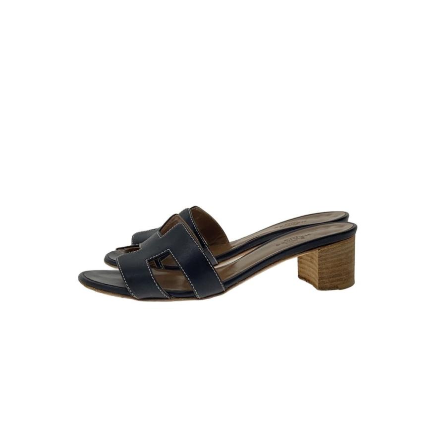 HERMES◇オアジス/サンダル/34.5/BLK/H071002Z : セカンドストリート