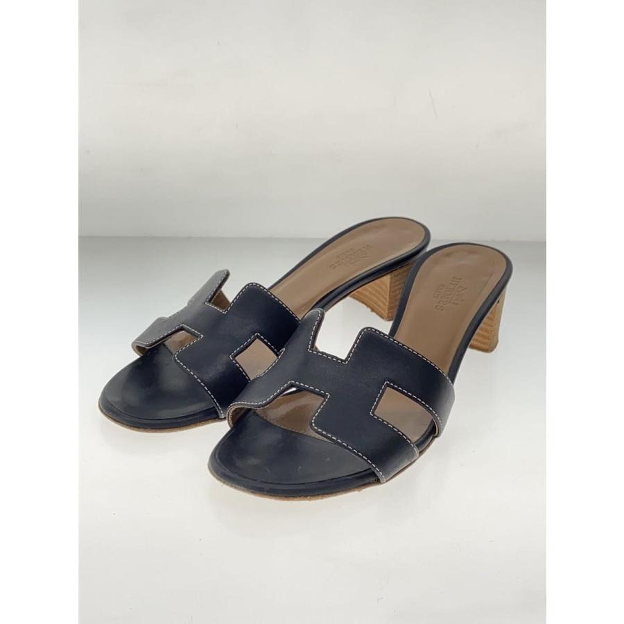 HERMES◇オアジス/サンダル/34.5/BLK/H071002Z : セカンドストリート