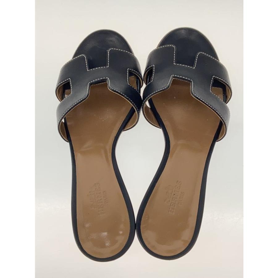 HERMES◇オアジス/サンダル/34.5/BLK/H071002Z : セカンドストリート