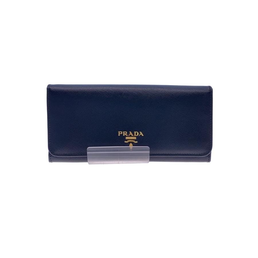 PRADA◇長財布/レザー/BLK/無地/レディース// : セカンドストリート