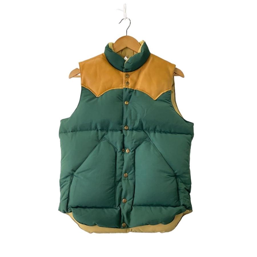 【美品】Rocky Mountain Featherbed ダウンベスト 38 Rocky Mountain Featherbed◇ダウンベスト/38/コットン/GRN/DF-B7