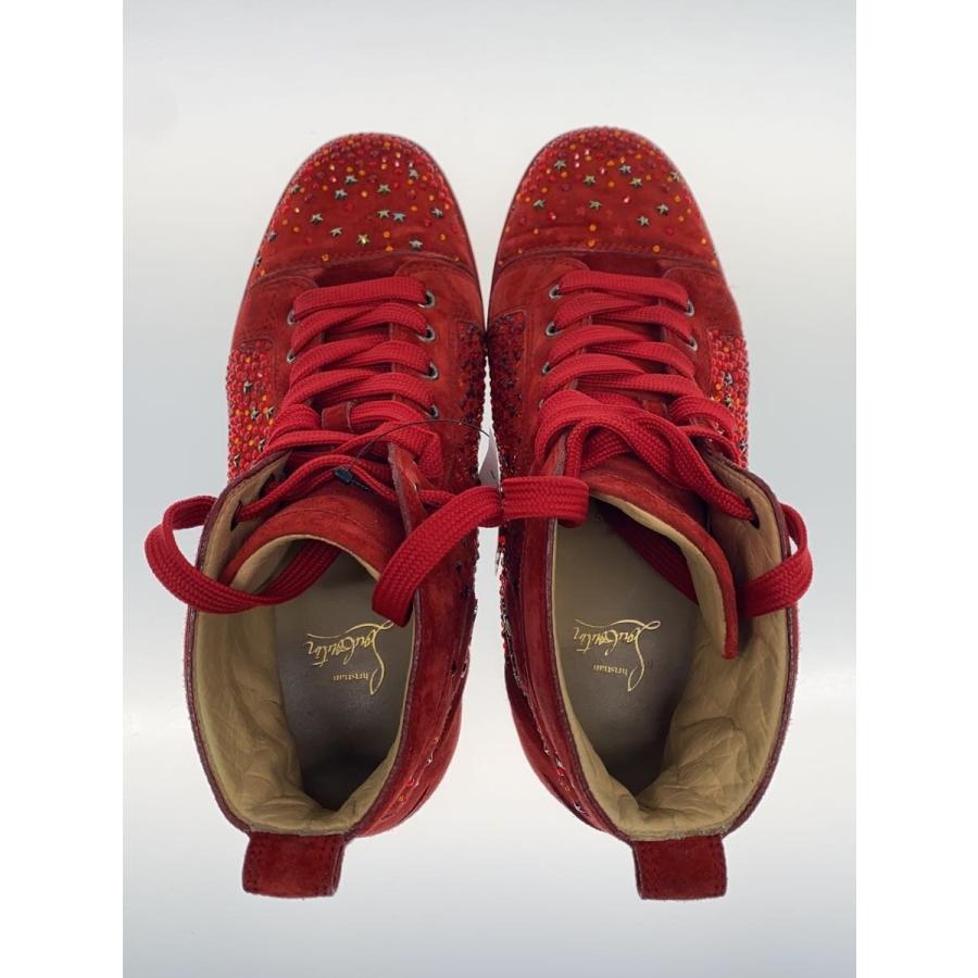 Christian Louboutin◇ハイカットスニーカー/40/RED/スウェード 