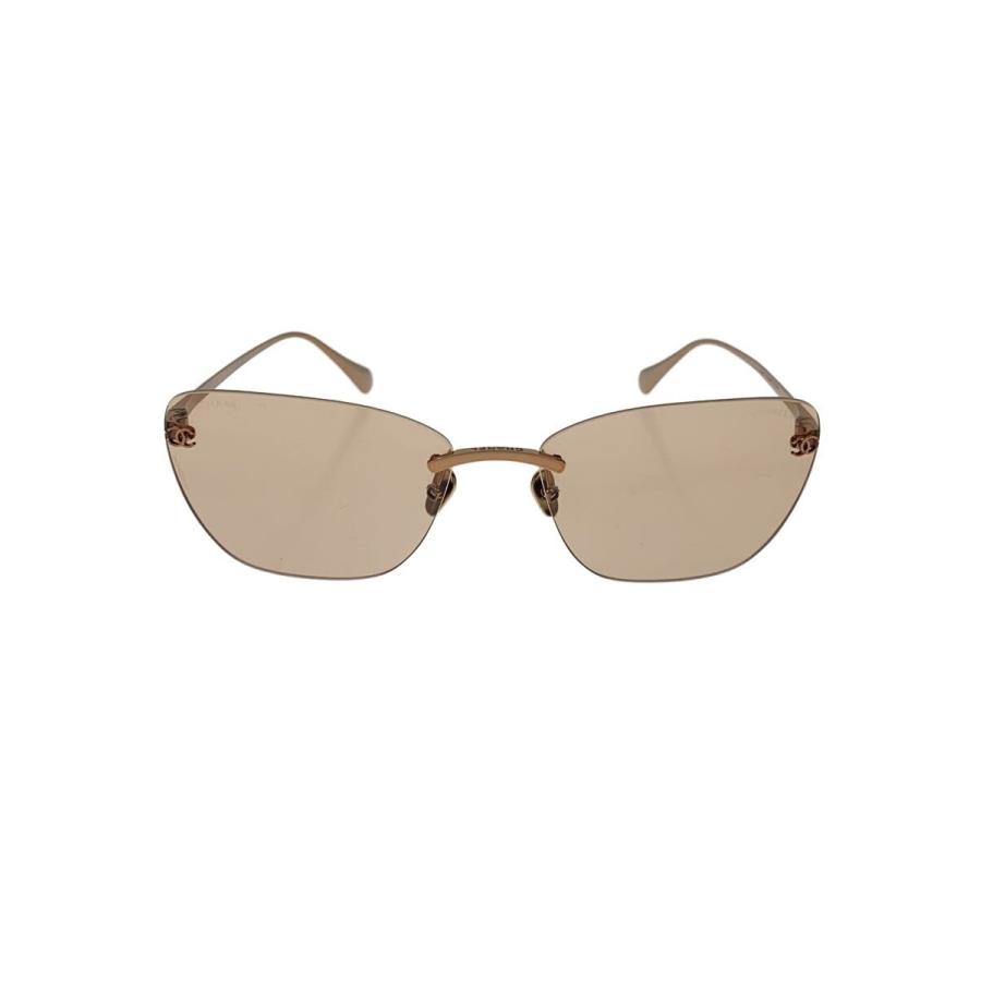 CHANEL◇キャッツアイシェイプ/サングラス/--/GLD/BRW/レディース/4286