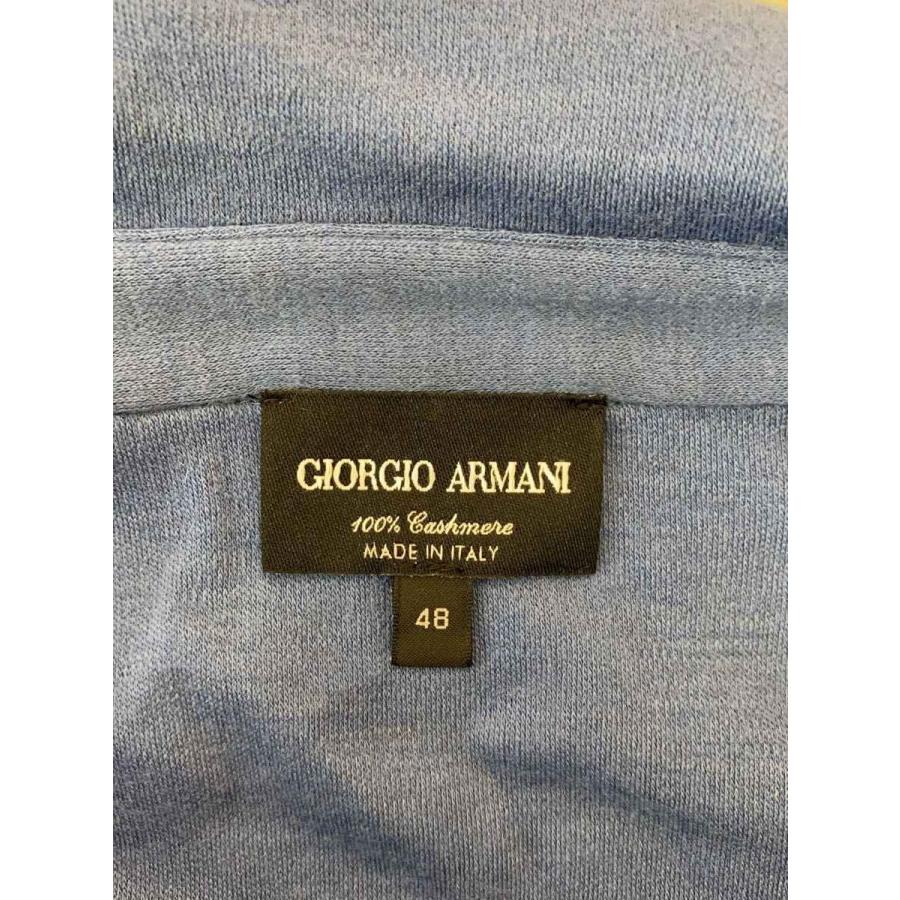GIORGIO ARMANI◆ポロシャツ/48/カシミア/BLU/3GSF52 SJJCZ//_2