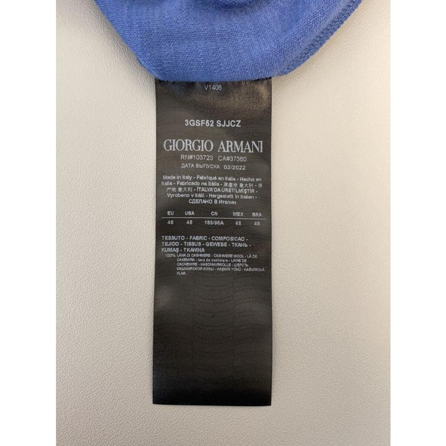 GIORGIO ARMANI◆ポロシャツ/48/カシミア/BLU/3GSF52 SJJCZ//_3