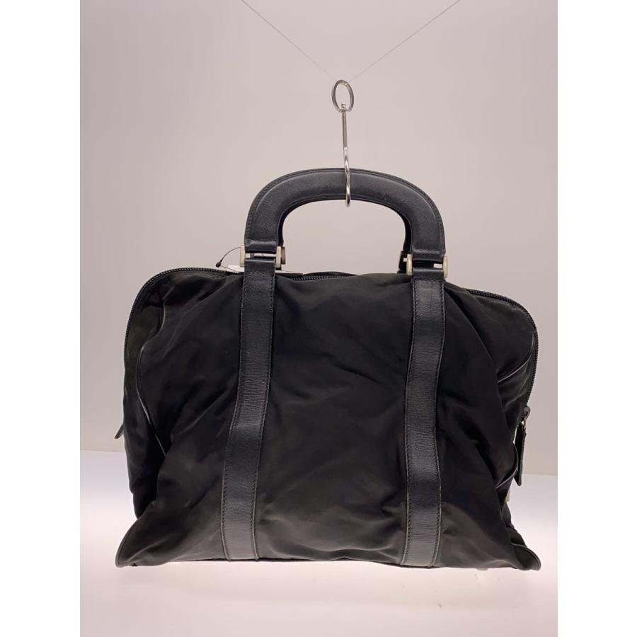 【PRADA 】プラダ　ボストンバッグ　トラベルバッグ　【インナーの破れあり】 PRADA◇ボストンバッグ/ナイロン/ブラック/無地/スレ有/内側破れ有