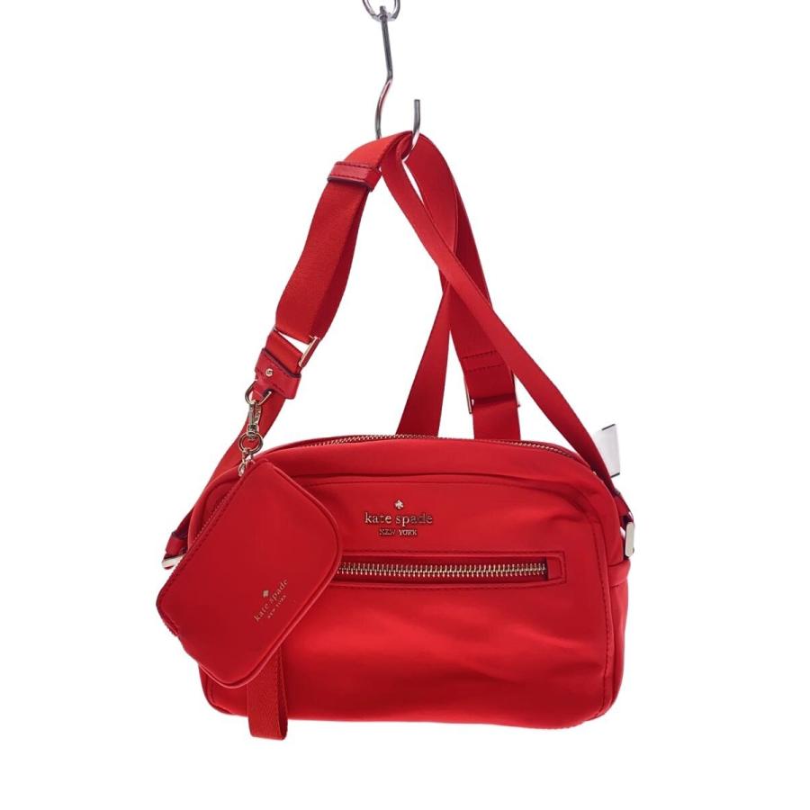 kate spade new york◇ショルダーバッグ/ナイロン/RED/WKR00572 