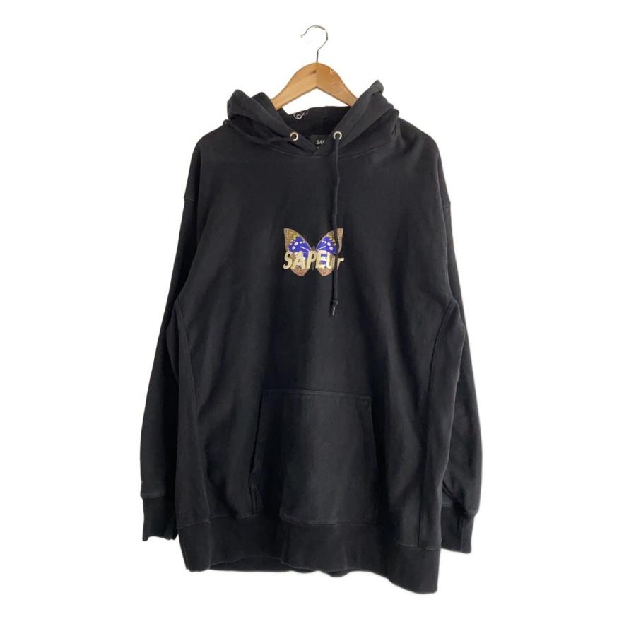 A Elegantes SAPEur◇パーカー/XXL/コットン/BLK/プリント 