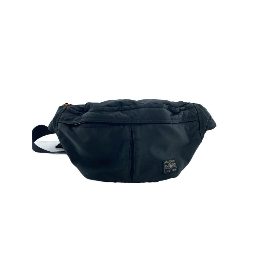 PORTER◇TANKER/タンカー/WAIST BAG/ウエストバッグ/ナイロン/BLK/無地