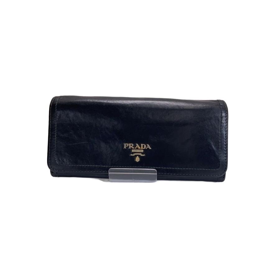 PRADA◇長財布/レザー/BLK/メンズ// : セカンドストリートYahoo!店