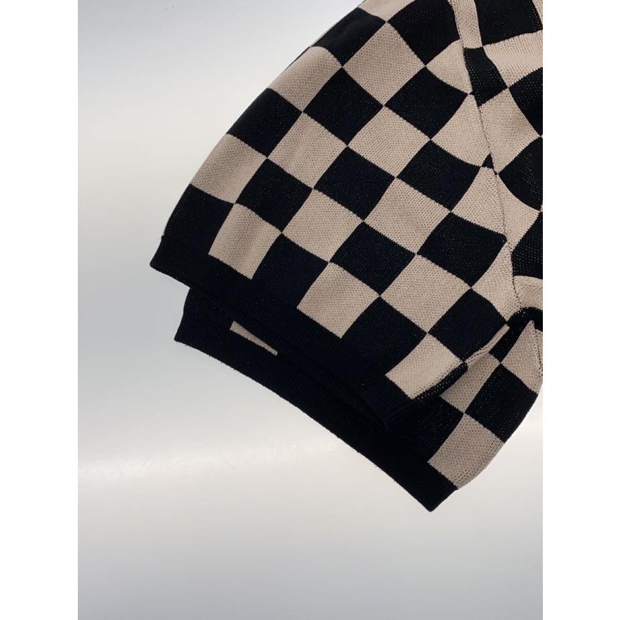 DAIRIKU◆ポロシャツ/L/レーヨン/CRM/チェック/23AW K-9_5