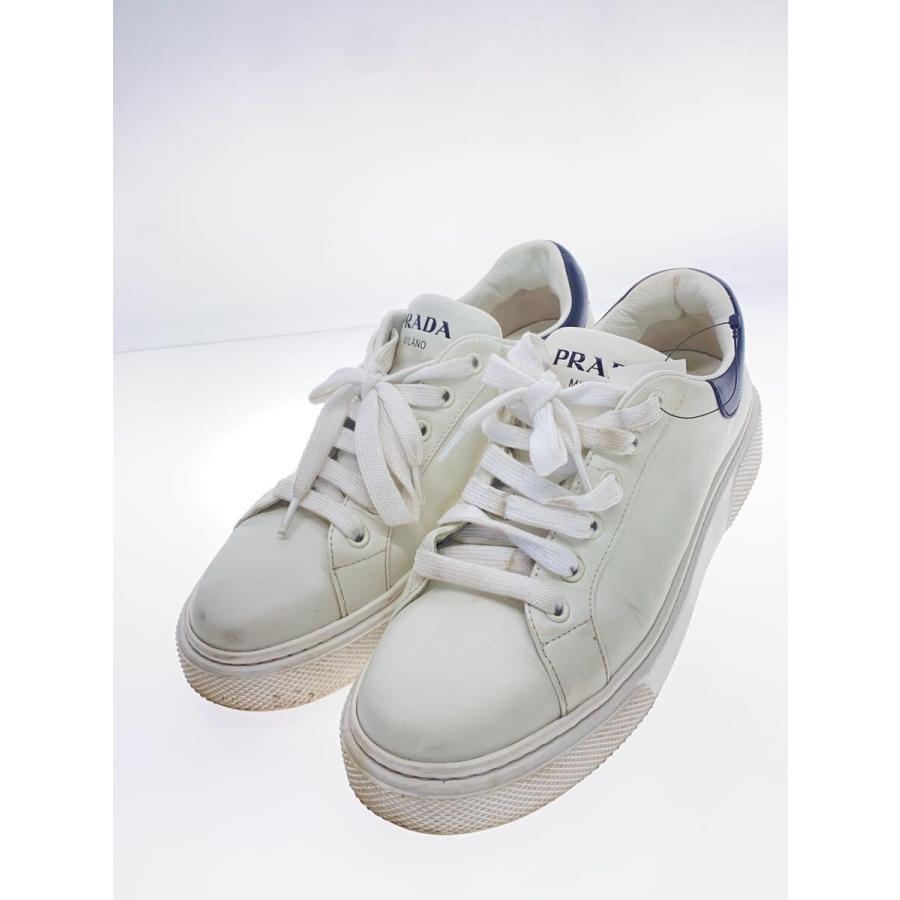 PRADA　スニーカー　37.5　ホワイト PRADA◇ローカットスニーカー/37.5/WHT/1E621M : セカンドストリート