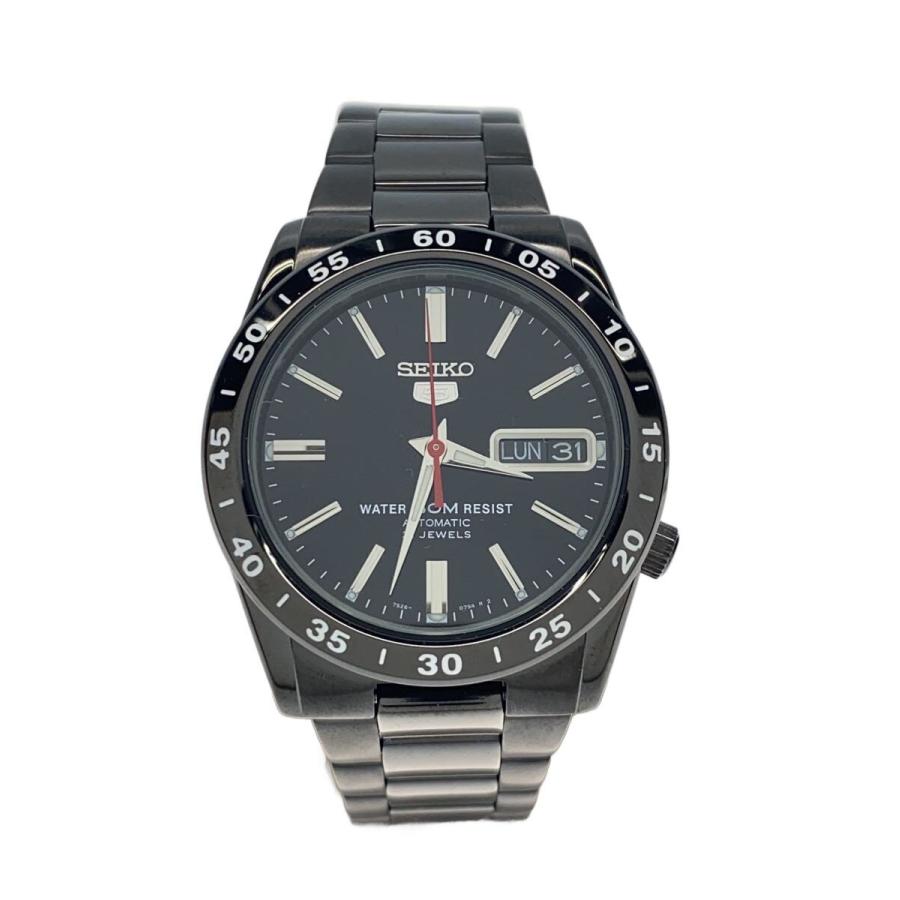 SEIKO◇自動巻腕時計/アナログ/ステンレス/BLK/BLK/7S26-02T0