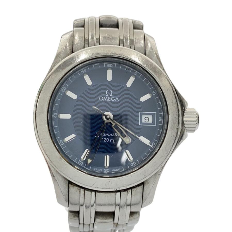 OMEGA / クォーツ腕時計/アナログ/--/BLU/SLV/シーマスター　120M OMEGA◇クォーツ腕時計/アナログ/ステンレス/BLU/SLV/Seamaster120m