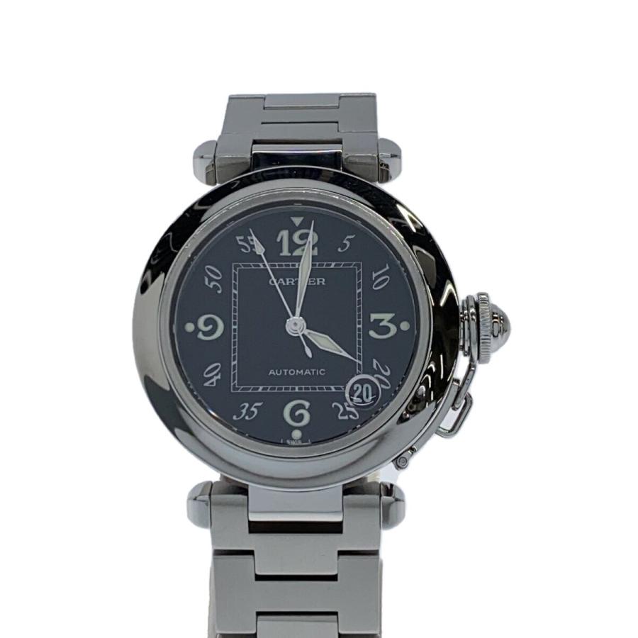 Cartier◇自動巻腕時計/アナログ/パシャC/BLK/SLV/202504WOH済/202