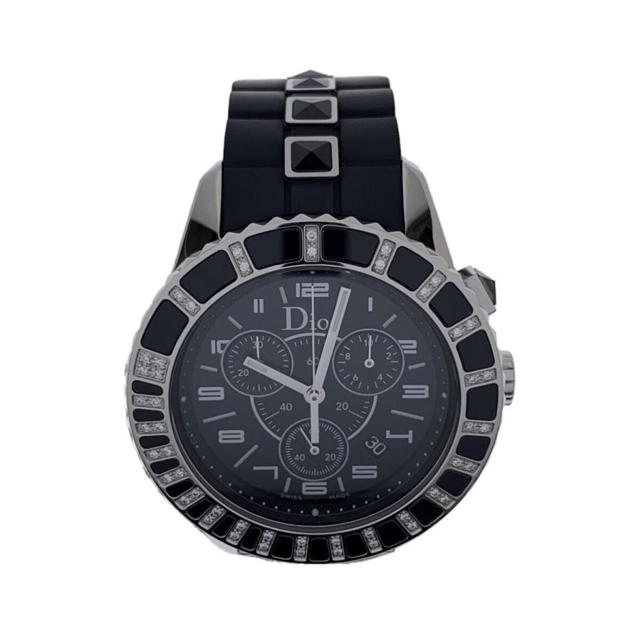 diorの腕時計　クォーツ 楽天市場】【中古】 クリスチャン・ディオール ブラックムーン