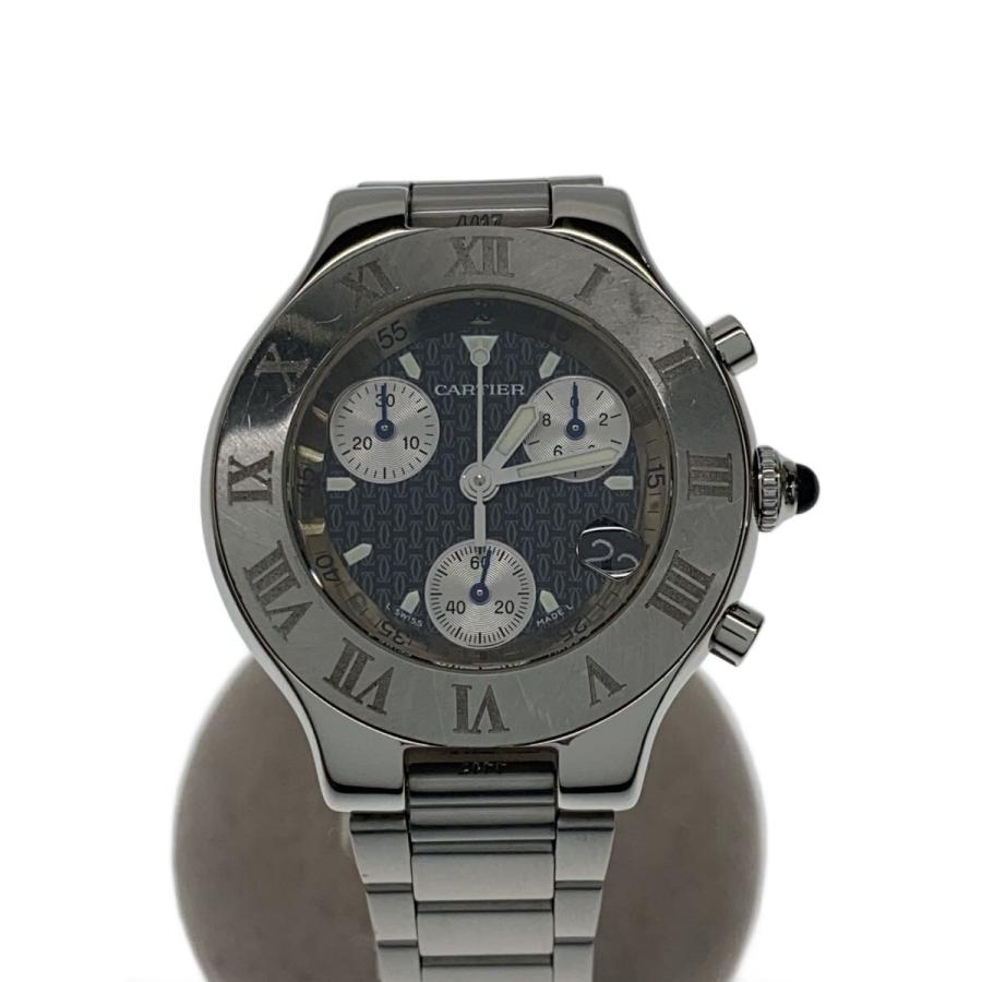 Cartier◇クォーツ腕時計/マスト21クロノスカフ/アナログ/ステンレス