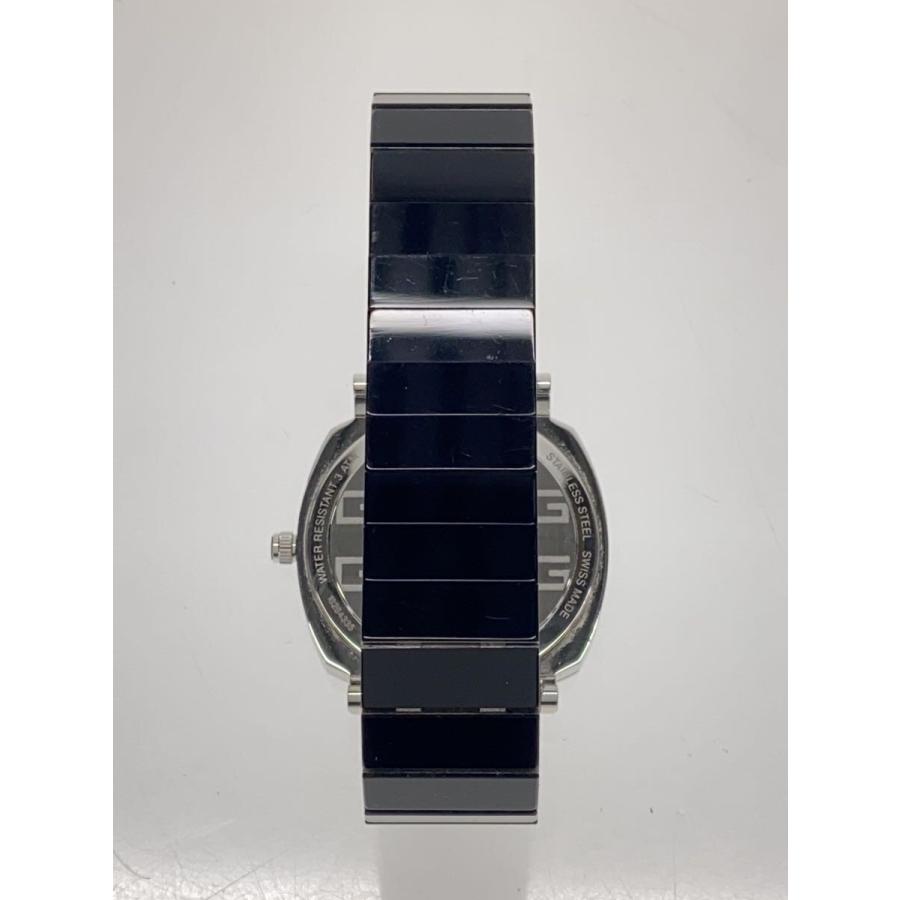GUCCI◇グリップウォッチ/クォーツ腕時計/アナログ/ステンレス/BLK/BLK