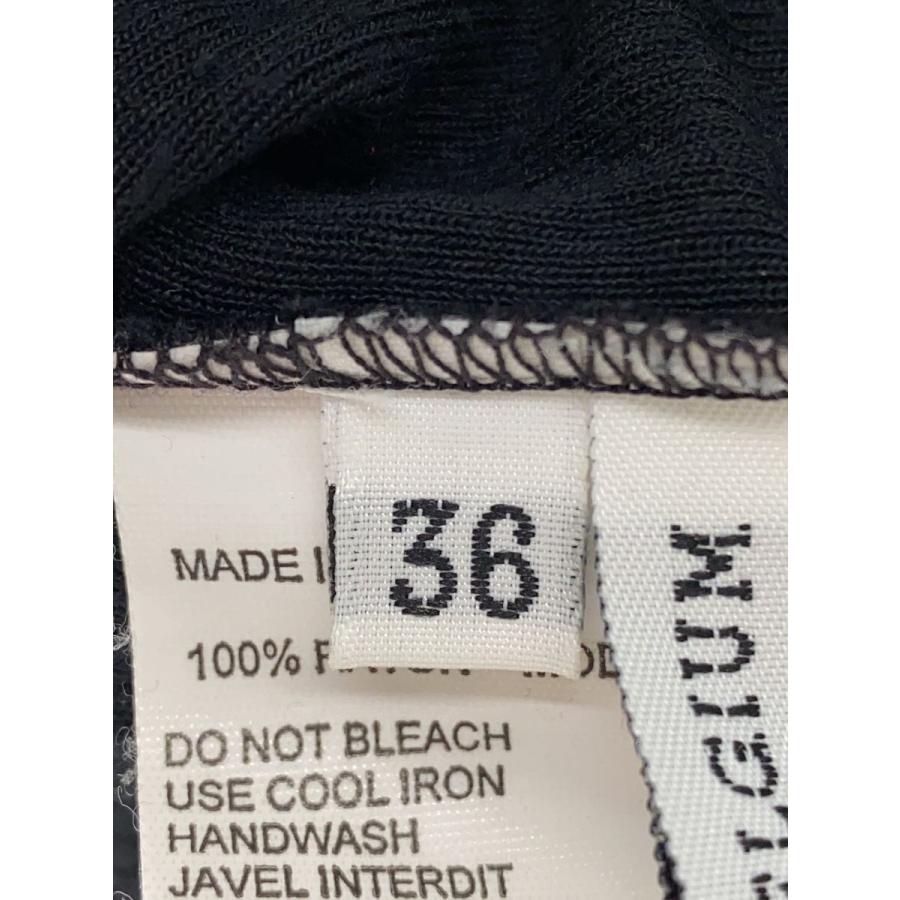 ANN DEMEULEMEESTER◆長袖カットソー/36/レーヨン/BLK/無地/352-38121//本人期/小穴//_3