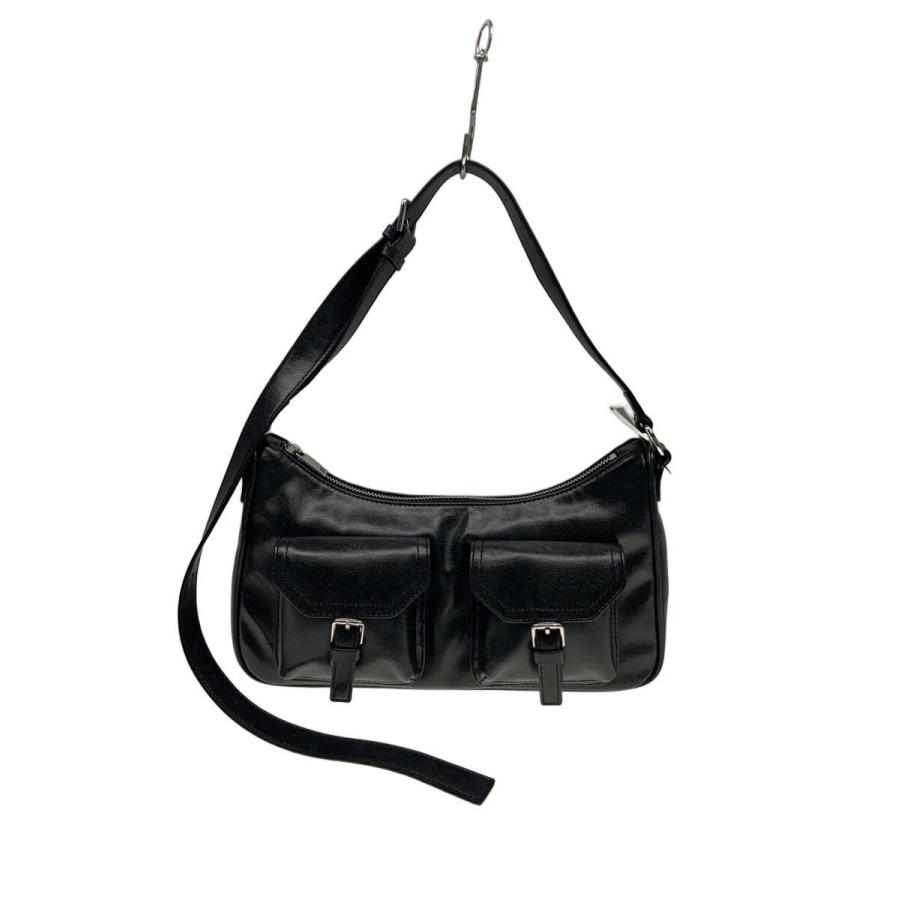 STAND OIL 2WAY ショルダーバッグ ブラック STAND OIL◇ショルダーバッグ/フェイクレザー/BLK/無地// : セカンド