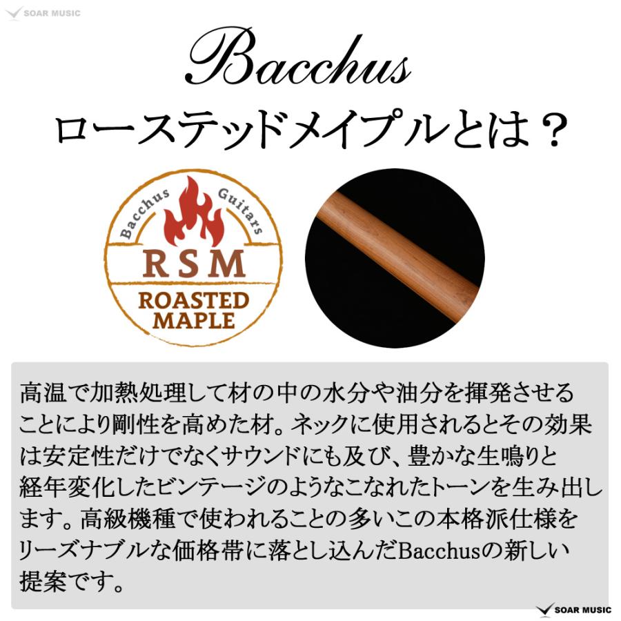 Bacchus BJB-1 RSM ジャズベース ローステッドメイプル ネック Bacchus BJB-1-RSM/M エレキベース ジャズべタイプ ローステッド