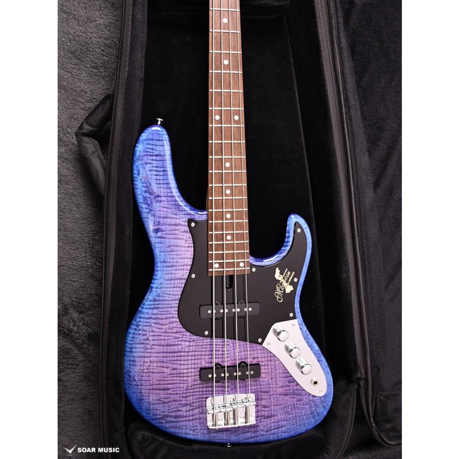 MJ24-MV-TOCHI WSE’24/NJ HYD-BL-B モモセ エレキベース 24フレット 限定モデル Modern Virtuoso フレイムトチ 栃 国産 ハンドメイド ジャズベース 【Axster】