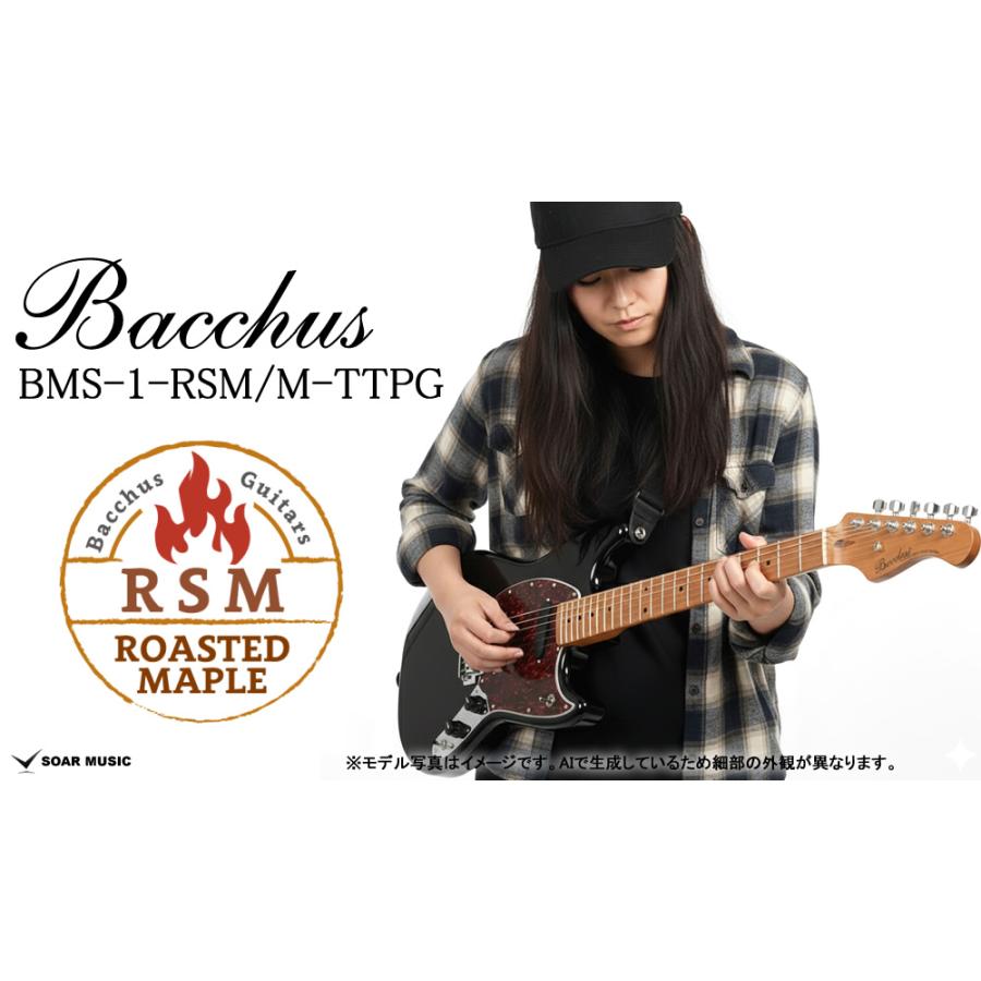 Bacchus BMS-1-RSM/M-TTPG べっ甲柄ピックガード 搭載 ムスタング