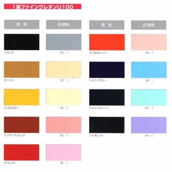 日本ペイント 1液ファインウレタンU100 色：エコロオレンジ 3kg : SS 