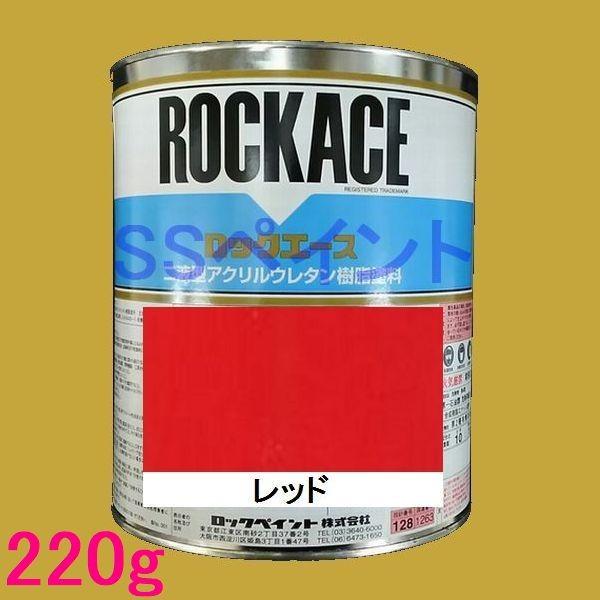 自動車塗料　ロックペイント　079-0210　ロックエース　レッド　主剤　220g｜sspaint