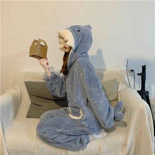 パジャマ レディース かわいい ルームウェア 冬 もこもこワンピース 寝巻き 恐竜 動物 帽子付き パジャマ 女性用 ふわふわ ふわもこ 裏起 P Sssネットショップ 通販 Yahoo ショッピング
