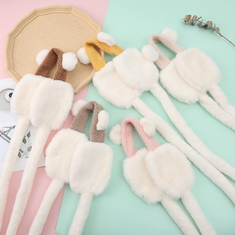 耳当て レディース 通販 耳あて キッズ イヤーマフ おしゃれ かわいい シンプル もこもこ メール便なら送料無料 マカロン 秋冬 冬 ふわふわ あったか 防寒 ラビット