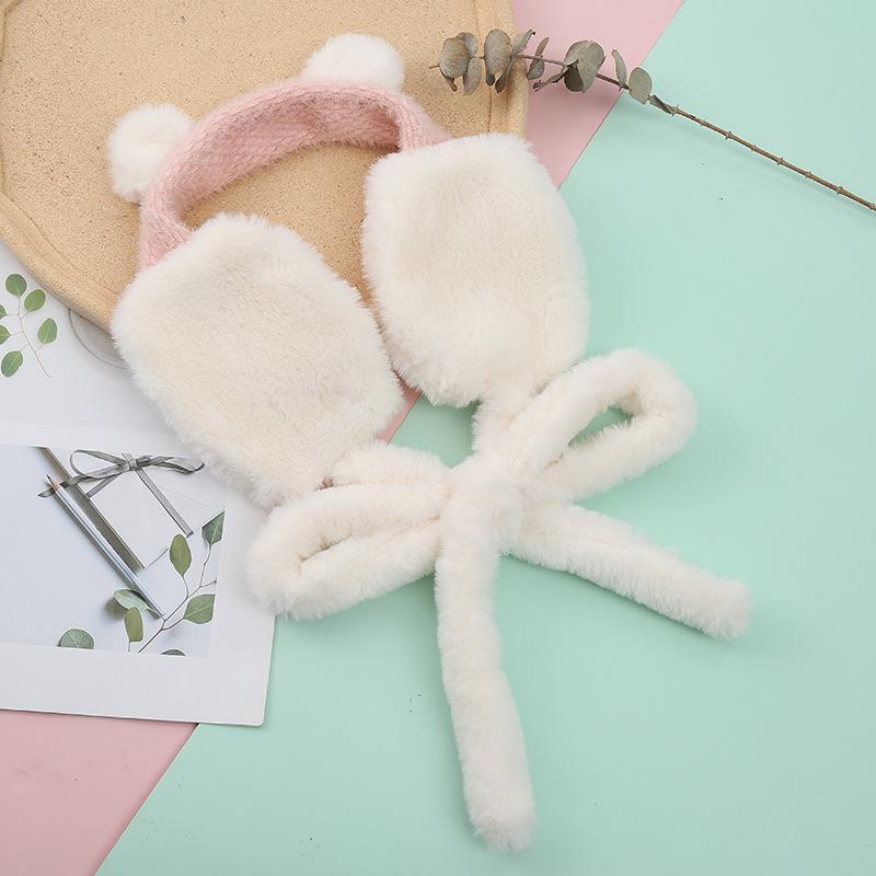 耳当て レディース 通販 耳あて キッズ イヤーマフ おしゃれ かわいい シンプル もこもこ メール便なら送料無料 マカロン 秋冬 冬 ふわふわ あったか 防寒 ラビット