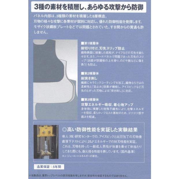 1300mcp 防刃ベスト1300 13216 タイプ 警備や医療現場などでおすすめ フリーサイズ マジックテープ調整 アラミド繊維パネル 1300mcp Sss Uniform 通販 Yahoo ショッピング