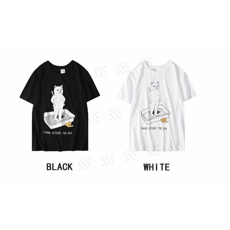 お洒落 ゆったり 猫柄 リップンディップ Tシャツ メンズ レディース リップンディップ 半袖 原宿ファッション ブランド Ripzzm6 Sss 通販 Yahoo ショッピング