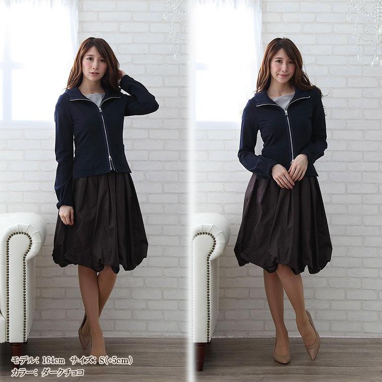 日本製 スカート バルーンスカート レディース 女性 婦人 ひざ丈 膝丈  