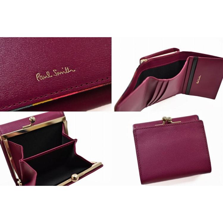 ポール・スミス スプレースワールトリム 3つ折り財布 がま口 レディース 送料無料 【中古】 Paul Smith（ポール・スミス） 財布 レディース 三つ折り がま口 ミニ