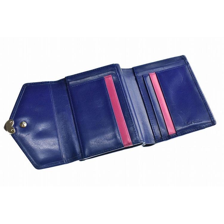 ☆箱なし特価☆未使用品☆ポールスミス 人気ラブレター 折り財布 ブルー☆ Paul Smith（ポール・スミス） 財布 ラブレター がま口3つ折り