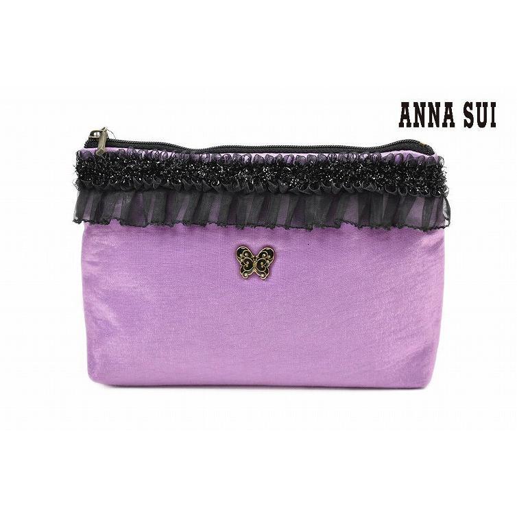 アナスイ ポーチ レディース ブランド Anna Sui ミラー付 ラメ フリル チュール 紫 パープル 女性 婦人 16 W7179 Selectshop Season 通販 Yahoo ショッピング