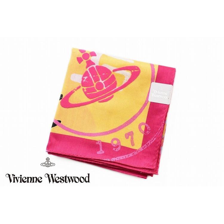ハンカチ プレゼント 女性 レディース ブランド ヴィヴィアン ウエストウッド 1枚 婦人 Vivienne 黄色 Westwood イエロー オーブ ラッピング不可
