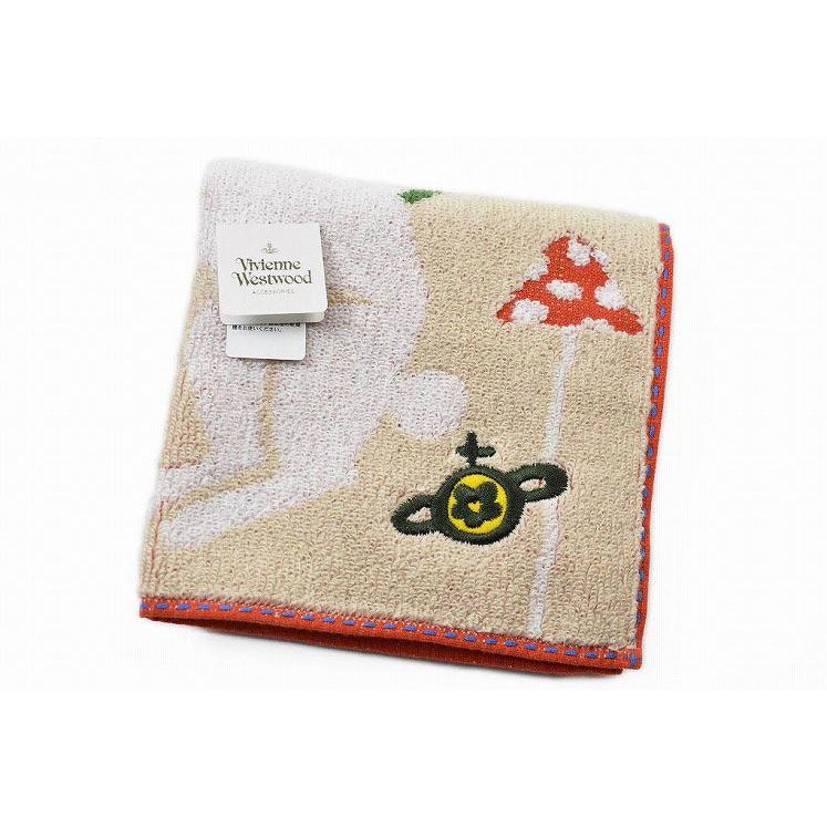 タオルハンカチ ブランド レディース ヴィヴィアン ウエストウッド 1枚 ライトベージュ ラビット プリント 女性 婦人 無料発送