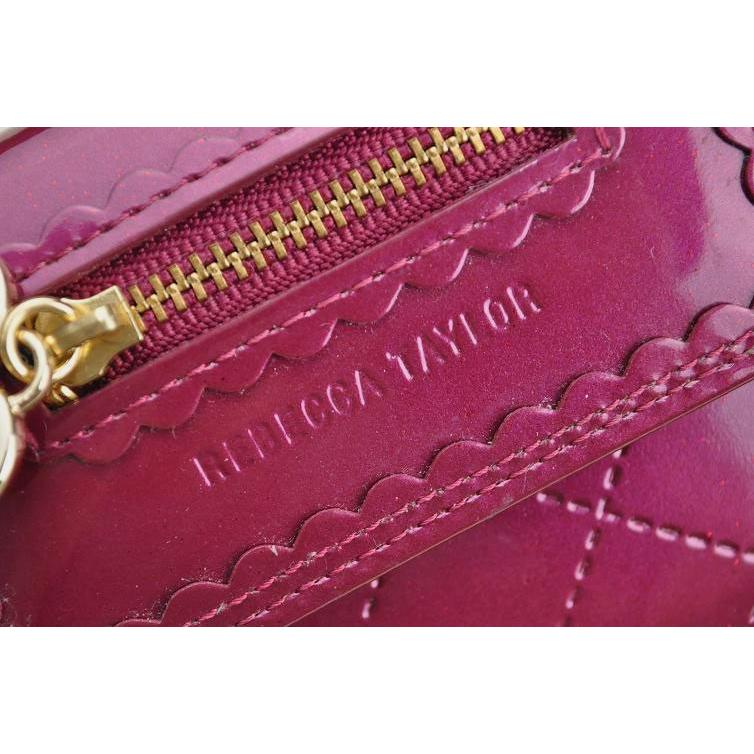 訳あり レベッカテイラー 財布 二つ折り がま口財布 Rebecca Taylor キルティングステッチ 牛革レザー 箱無 パープル W1022 Selectshop Season 通販 Yahoo ショッピング