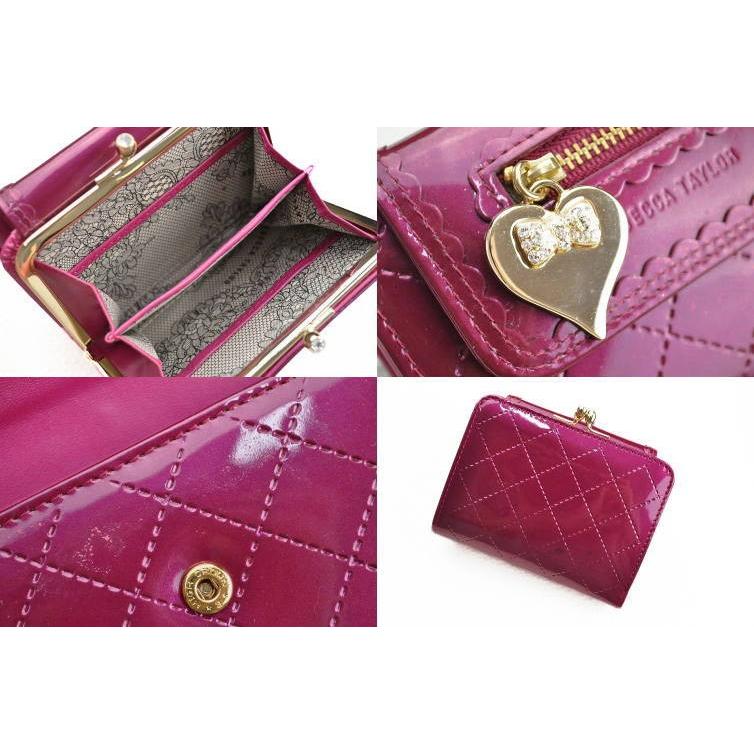 訳あり レベッカテイラー 財布 二つ折り がま口財布 Rebecca Taylor キルティングステッチ 牛革レザー 箱無 パープル W1022 Selectshop Season 通販 Yahoo ショッピング