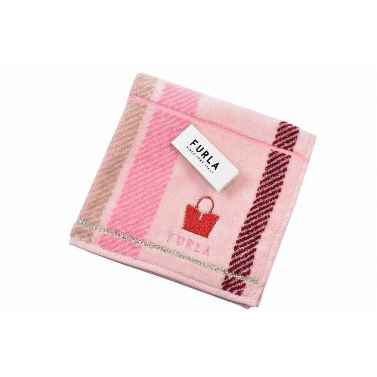 タオルハンカチ プレゼント レディース ブランド フルラ ピンク ストライプ バッグ ハンドタオル 1枚 激安セール