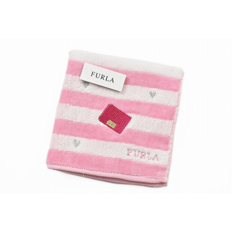タオルハンカチ ハンカチ プレゼント 1枚 レディース 女性 フルラ ブランド ドット ボーダー 刺繍 ピンク 婦人 ハンドタオル 新作グッ