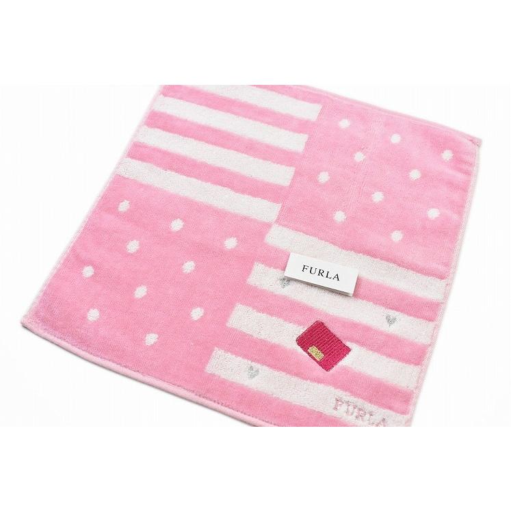 超可爱の タオルハンカチ ハンカチ プレゼント 1枚 レディース 女性 フルラ ブランド ドット ボーダー 刺繍 ピンク 婦人 ハンドタオル Simbcity Net